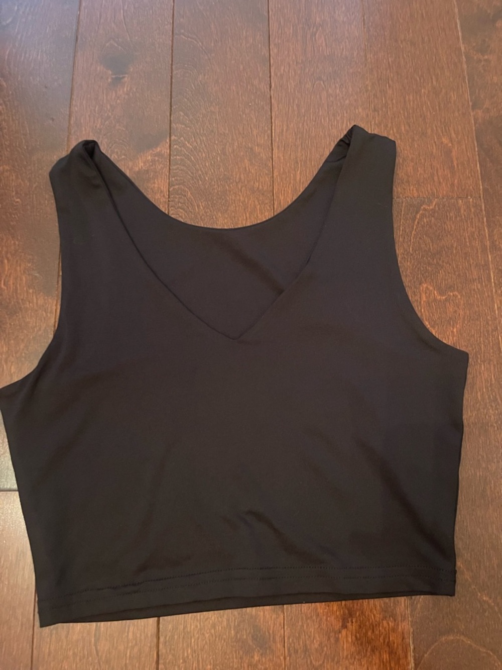 Black V-Neck Crop Tank Top size xs